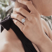 Pave Prong Bridal Ring Set